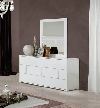 Dark Brown Solid Wood Live Edge 6-Drawer Double Dresser