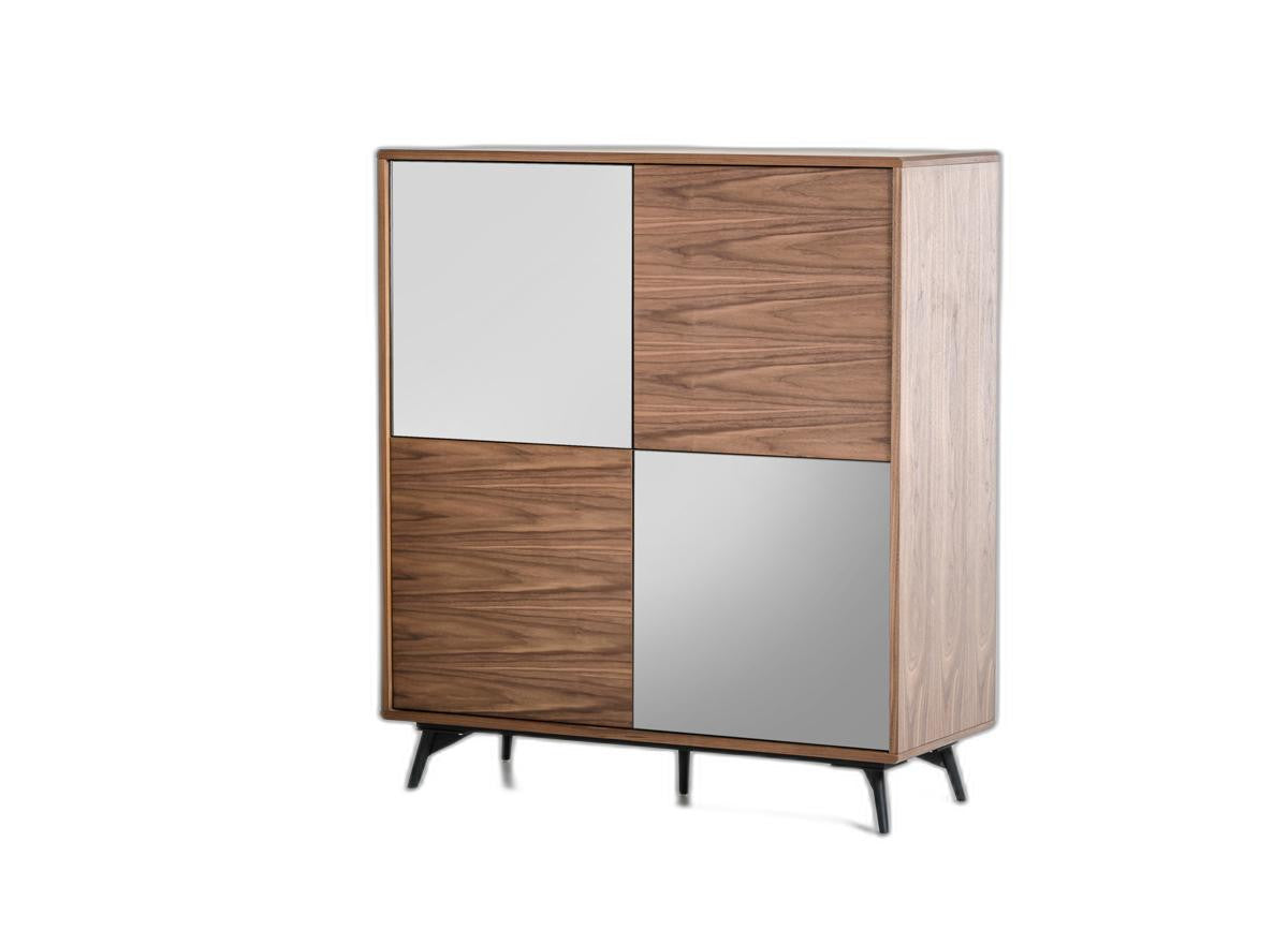 Solid Wood Sideboard w/ Glass Door