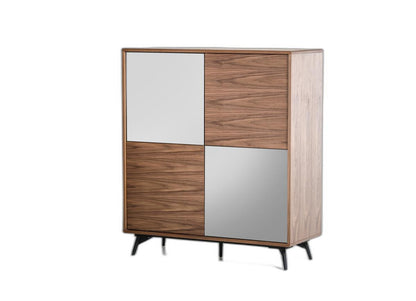 Solid Wood Sideboard w/ Glass Door