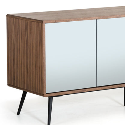 Solid Wood Sideboard w/ Glass Doors