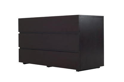 Brown Solid Wood 7-Drawer Double Dresser