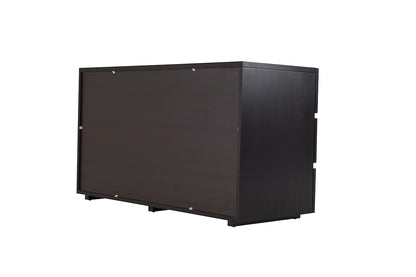 Brown Solid Wood 7-Drawer Double Dresser