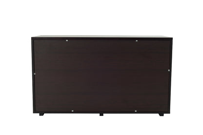 Brown Solid Wood 7-Drawer Double Dresser