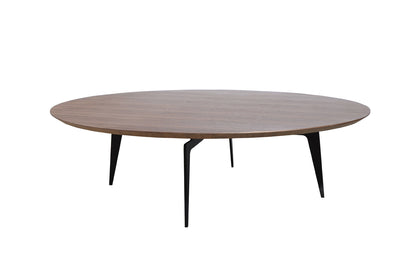 Walnut Veneer & Metal Coffee Table Set