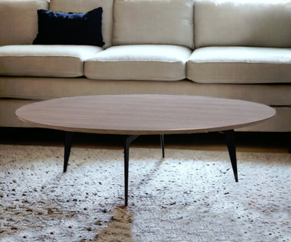 Walnut Veneer & Metal Coffee Table Set