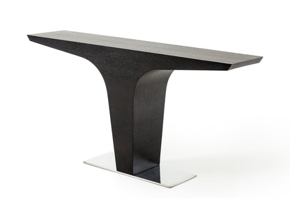 Wenge Veneer & Steel Console Table
