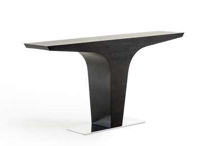 Wenge Veneer & Steel Console Table