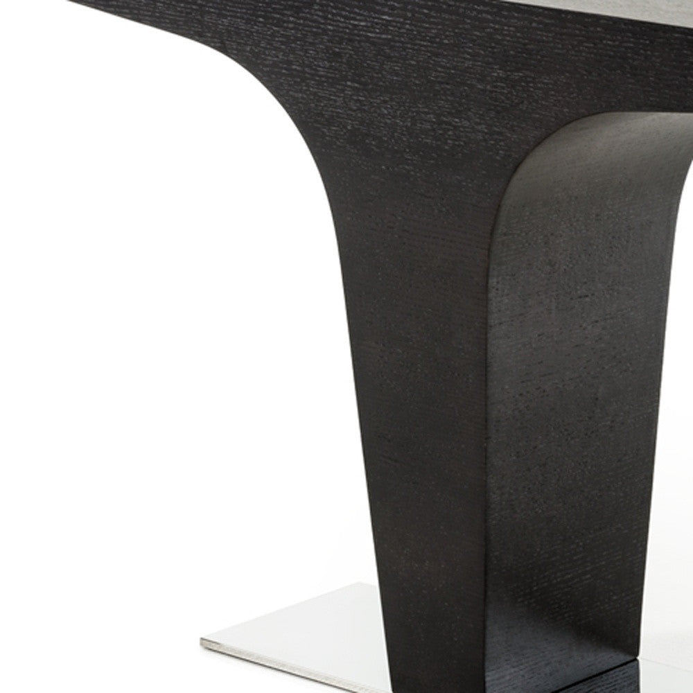 Wenge Veneer & Steel Console Table