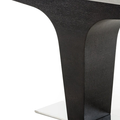 Wenge Veneer & Steel Console Table