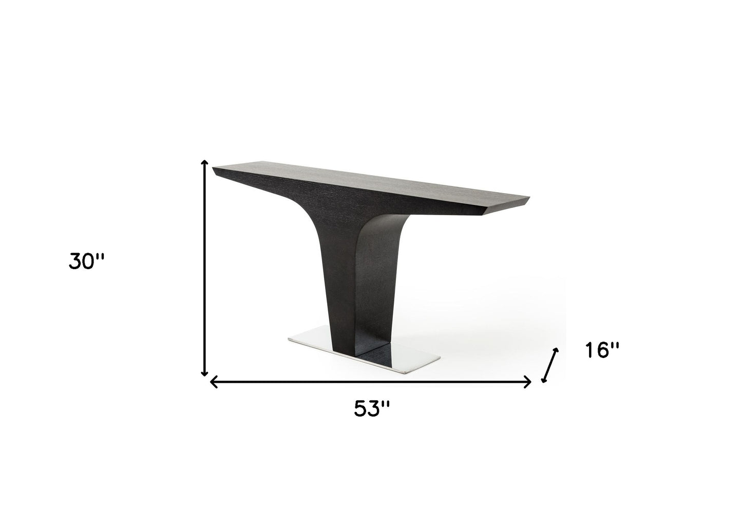 Wenge Veneer & Steel Console Table