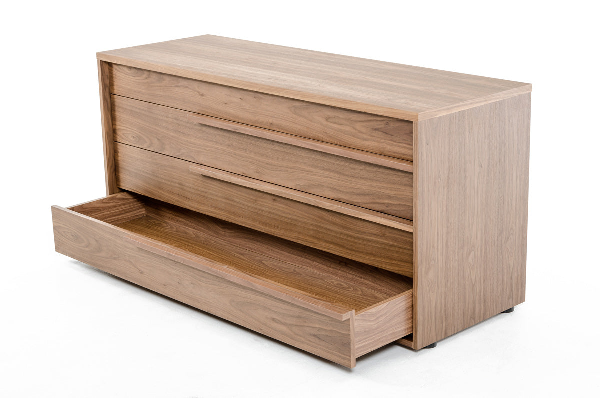 Natural Solid Wood 4-Drawer Chest