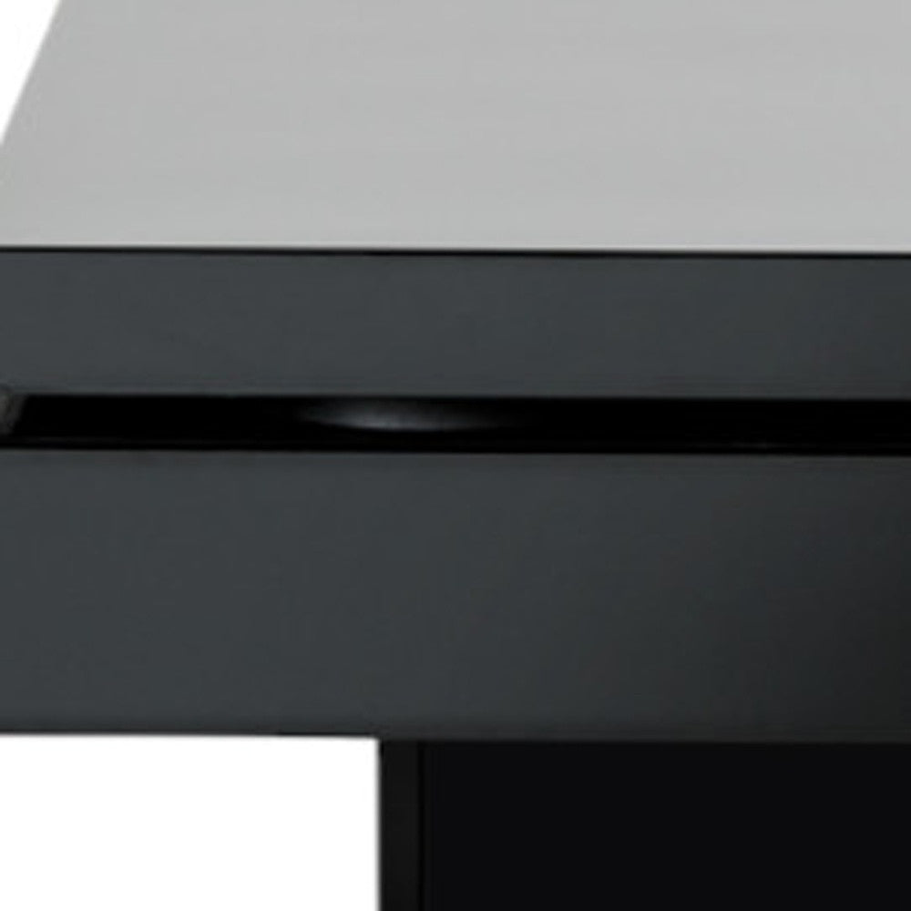 Walnut & Black Mdf & Veneer Coffee Table