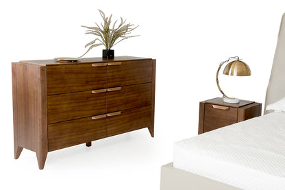 Gray Solid Wood 7-Drawer Gentlemans Chest