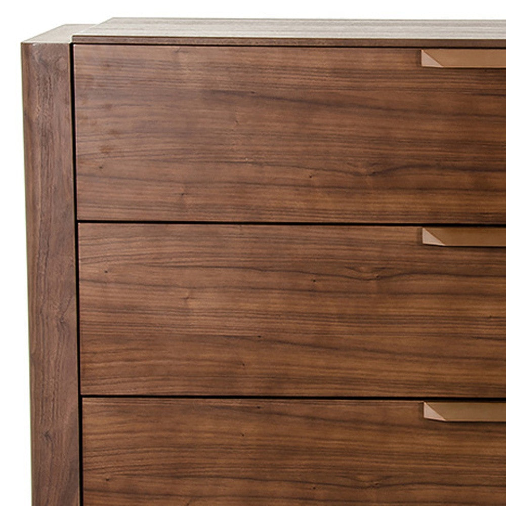 Gray Solid Wood 7-Drawer Gentlemans Chest