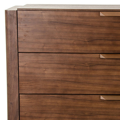 Gray Solid Wood 7-Drawer Gentlemans Chest