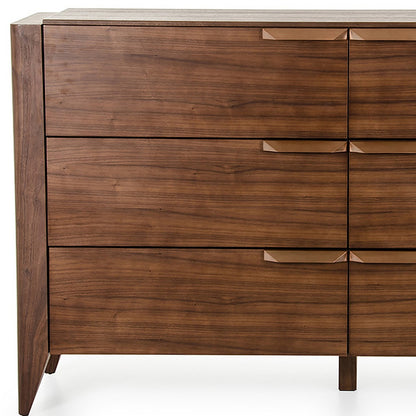 Gray Solid Wood 7-Drawer Gentlemans Chest