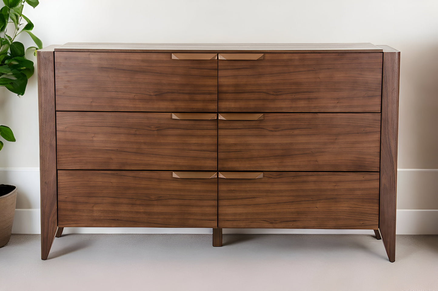 Gray Solid Wood 7-Drawer Gentlemans Chest