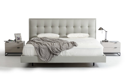 Light Grey w/ Metal Base Nightstand