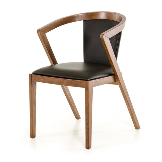 Black & Brown Faux Leather Dining Chair - Set of 2