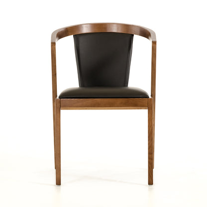 Black & Brown Faux Leather Dining Chair - Set of 2