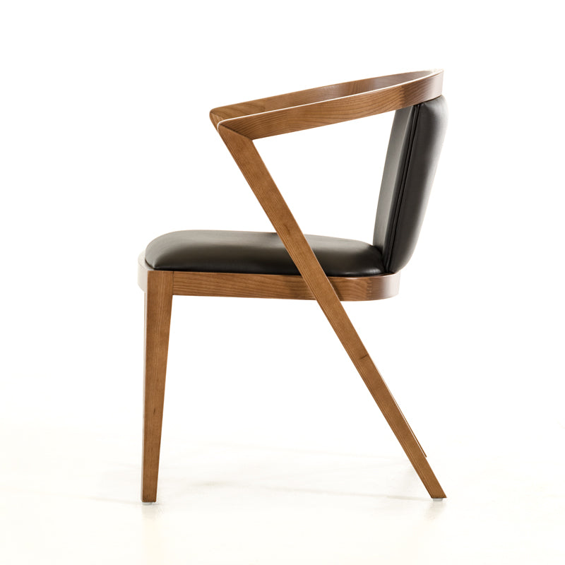 Black & Brown Faux Leather Dining Chair - Set of 2