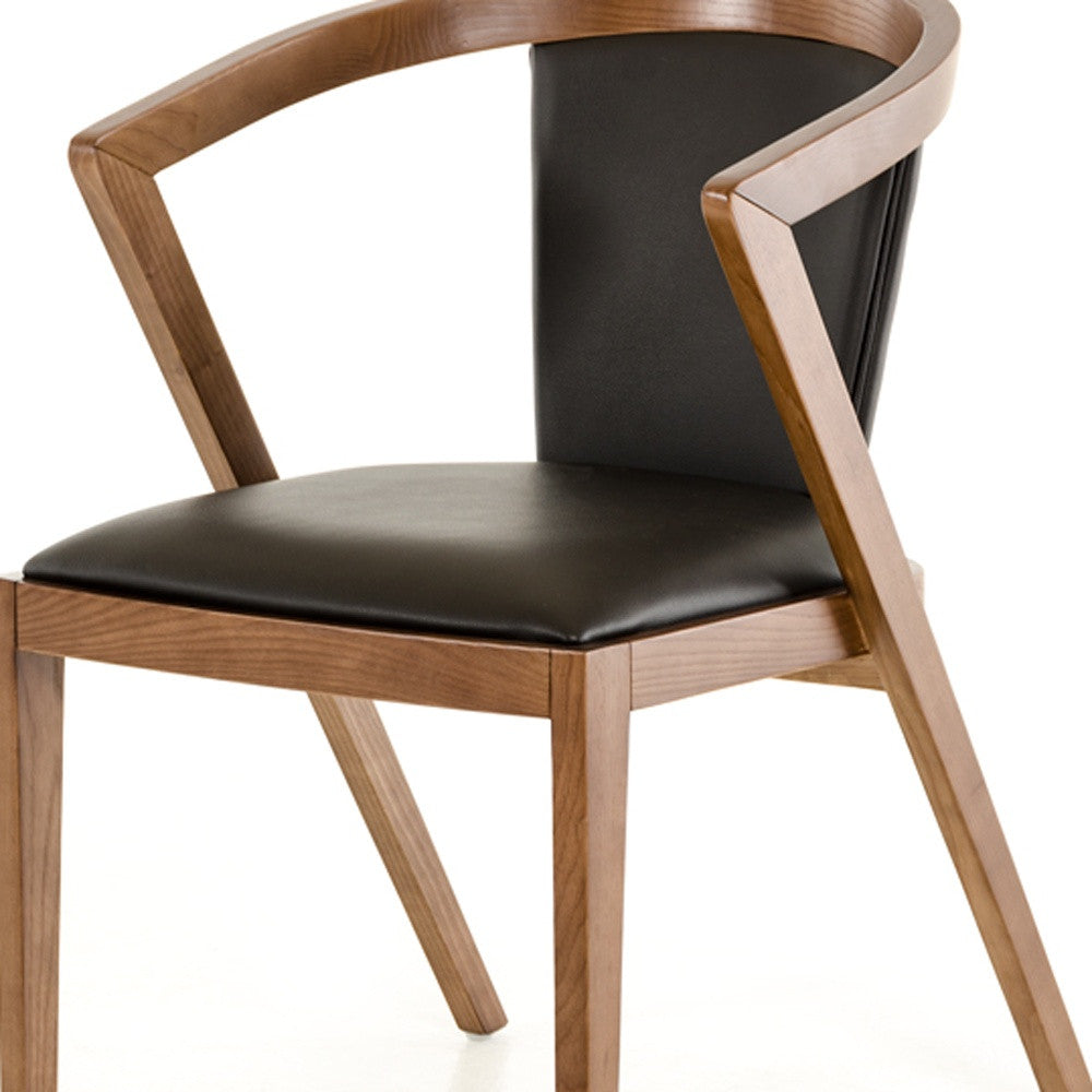Black & Brown Faux Leather Dining Chair - Set of 2
