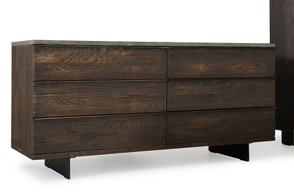 Gray Solid Wood 3-Drawer Gentlemans Chest