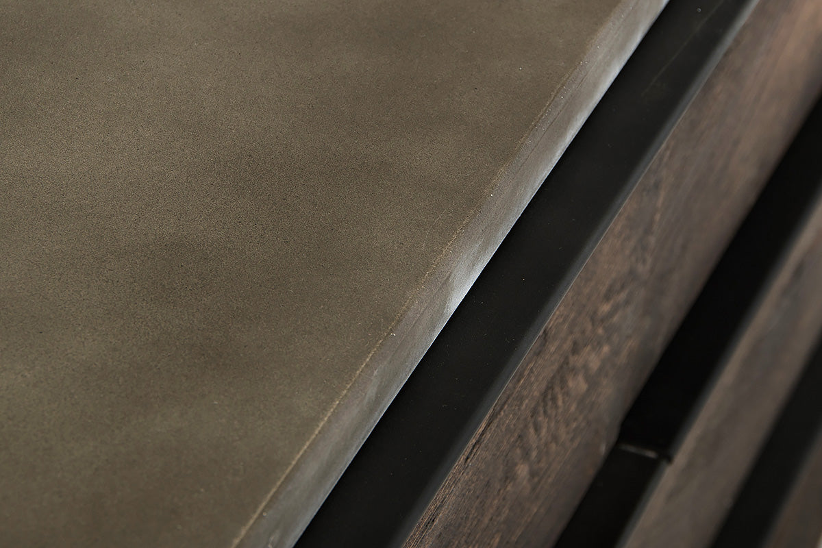 Gray Solid Wood 3-Drawer Gentlemans Chest