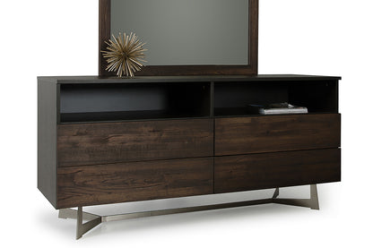 Brown Solid Wood 3-Drawer Gentlemans Chest