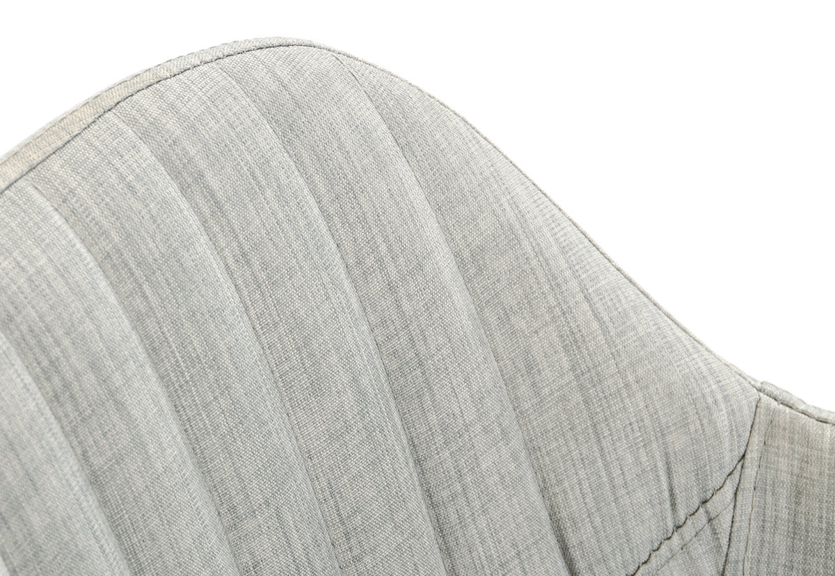 Gray & Black Fabric Dining Chair