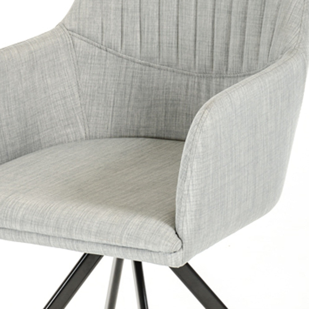 Gray & Black Fabric Dining Chair