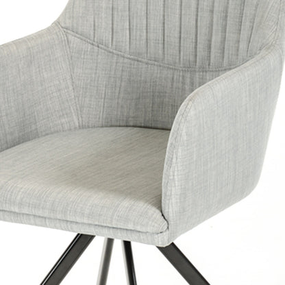 Gray & Black Fabric Dining Chair