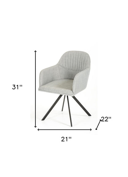 Gray & Black Fabric Dining Chair