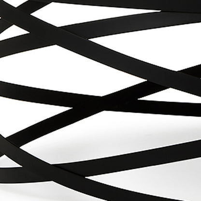 Black Metal & Glass Coffee Table