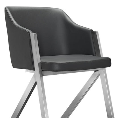 Gray & Silver Faux Leather Dining Chairs - Set of 2