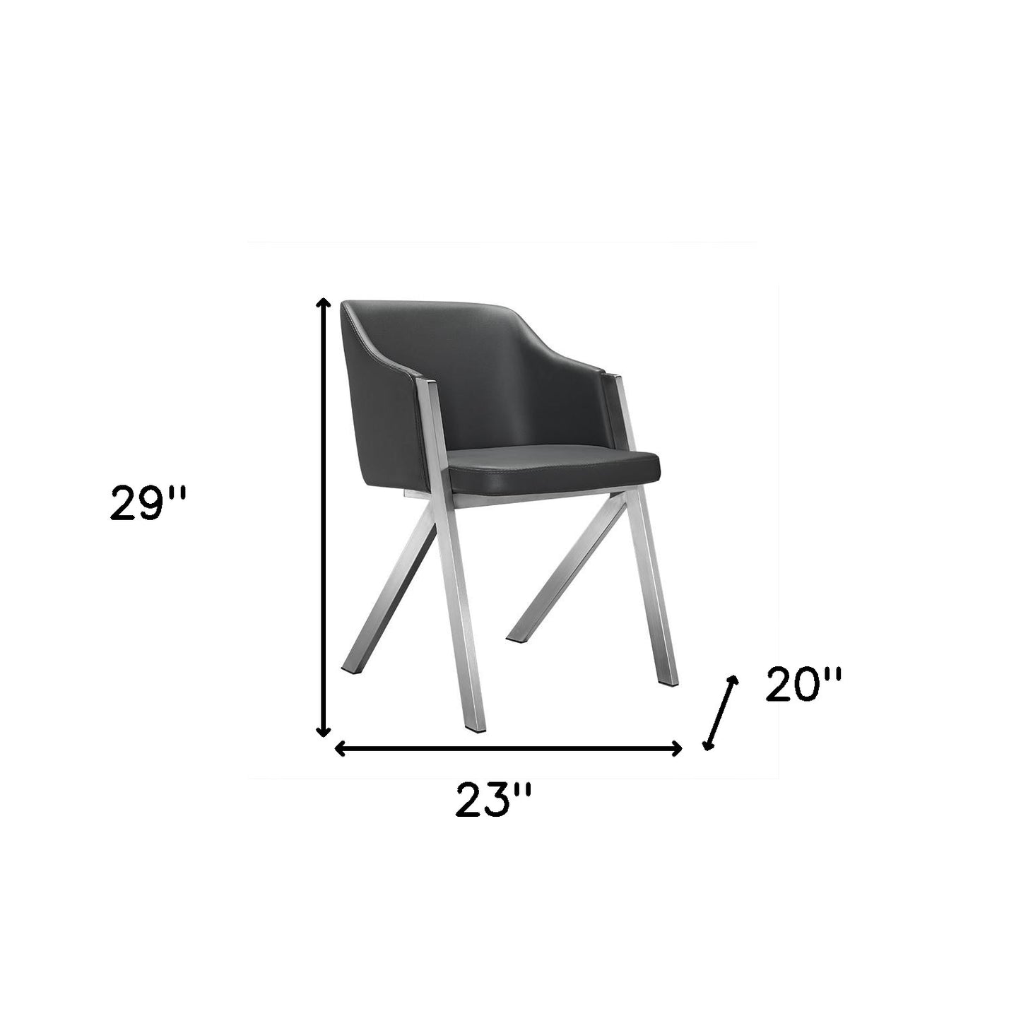 Gray & Silver Faux Leather Dining Chairs - Set of 2