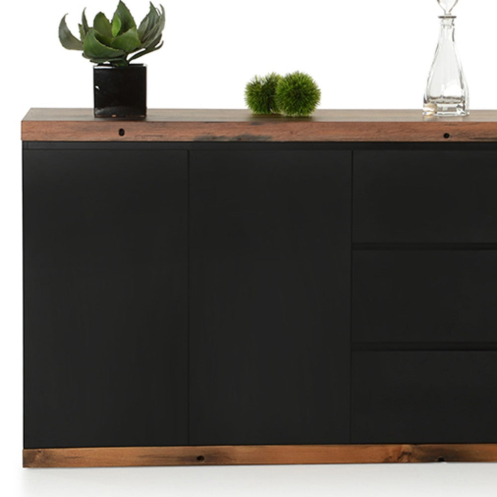 Black Ship Wood Sideboard