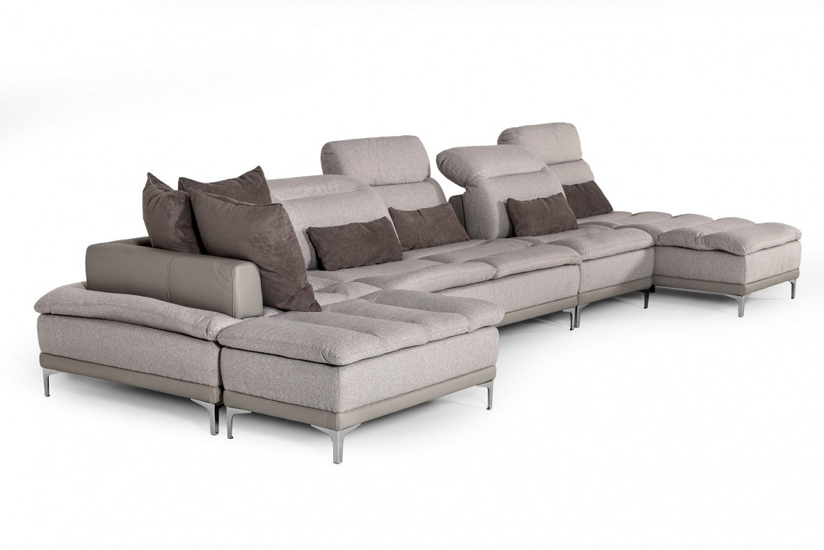 Grey Fabric Sectional