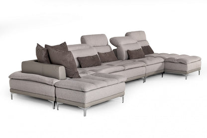 Grey Fabric Sectional