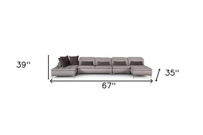 Grey Fabric Sectional