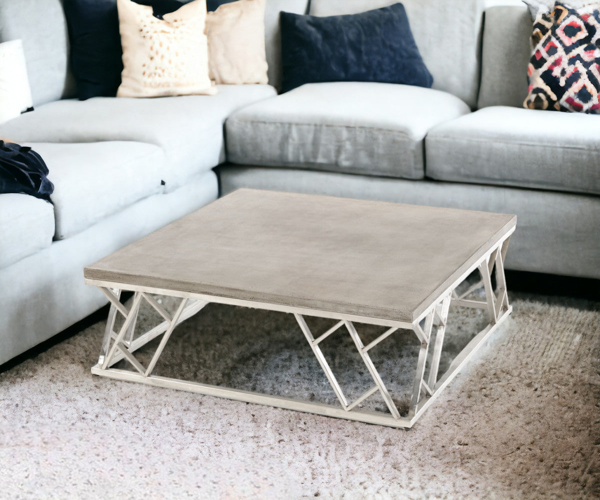 Concrete & Steel Coffee Table