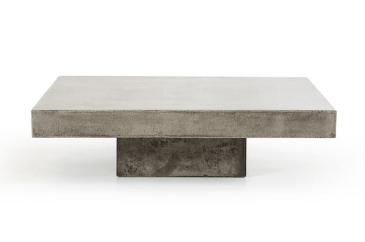 Gray Concrete Modern Square Coffee Table