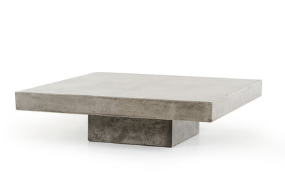 Gray & Dark Gray Concrete Square Block Coffee Table image 4