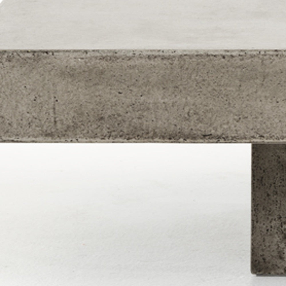 Gray & Dark Gray Concrete Square Block Coffee Table image 5
