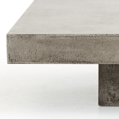 Gray & Dark Gray Concrete Square Block Coffee Table image 6