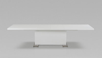 White Folding Pedestal Base Dining Table