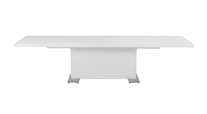White Folding Pedestal Base Dining Table