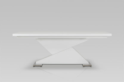White Mdf And Steel Dining Table