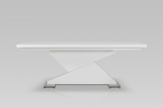 White Mdf And Steel Dining Table