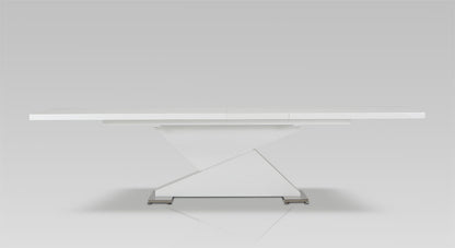 White Mdf And Steel Dining Table